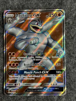 2017 Pokemon Sun & Moon Burning Shadows Machamp GX 135/147 Full Art NM/MINT - Image 1