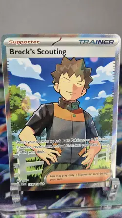 Pokemon Brock's Scouting 179/159 SV09: Journey Together Full Art Ultra Rare Holo - Image 1