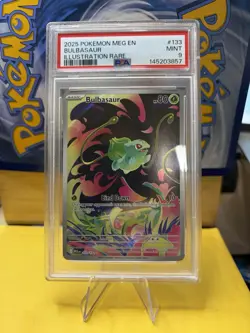 Pokemon Mega Evolution Bulbasaur IR 133/132 PSA 9 - Image 1