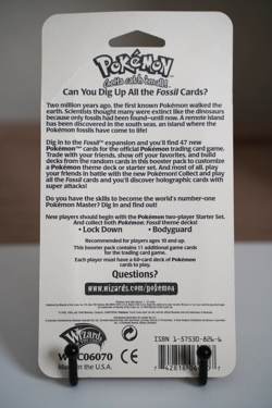 Pokemon Fossil Booster Blister Pack Lapras Artwork 1999 WOTC Factory Sealed - Image 2