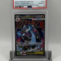 Pokemon Mega Charizard X ex Promo Holo PSA 10 Me: Mega Evolution Promo 023 2025 - Image 1