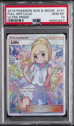 2018 POKEMON SUN & MOON ULTRA PRISM #151 FULL ART/LILLIE PSA 10 - Image 1