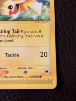 Pokemon Pikachu TCG 124/165 Regular E-Reader Expedition Base Set MP - Image 4