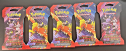 Pokemon TCG Destined Rivals Sleeved Booster Packs Lot of 5 New Factory Sealed - Image 1