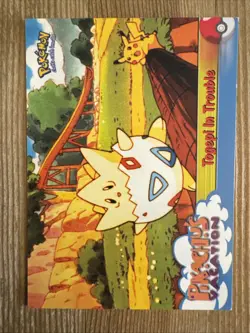1999 Topps Pokemon Movie Animation #45 Togepi in Trouble Black Label MP - Image 1