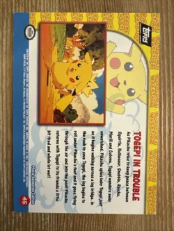 1999 Topps Pokemon Movie Animation #45 Togepi in Trouble Black Label MP - Image 2