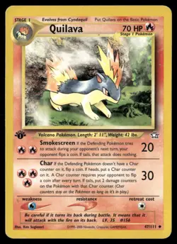 Quilava (47) 1st Edition #047/111 Neo Genesis Pokemon (1L) - Image 1