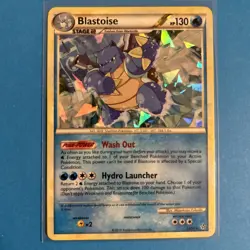Pokemon Blastoise Shattered Holo Theme Deck Exclusive 13/95 HGSS Triumphant - LP - Image 1