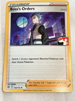 Boss's Orders (Cyrus) 132/172 Holo - Play! Pokemon Stamp Prize Pack Series 3 - Image 1