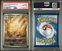 2023 POKEMON OBF EN-OBSIDIAN FLAMES ILLUSTRATION RARE #199 NINETALES PSA 10 - Image 4