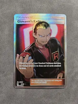 Pokemon TCG Giovanni's Exile 67/68 Full Art Trainer - SM Hidden Fates - NM - Image 1