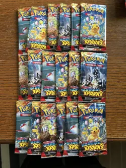 Pokemon TCG Surging Sparks Half Booster Box 18 Packs NEW - FREE UK POSTAGE - Image 1