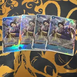 One Piece TCG ST22 Ace & Newgate - Izo ST22-002 SR Full Art Foil Set Of 4 - Image 1