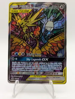 Pokemon Moltres Zapdos Articuno GX TAG TEAM Full Art Holo SM-P Promo SM210 Card - Image 1
