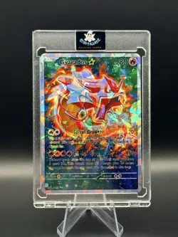 CUSTOM DISPLAY CARD Gyarados Star Fractal Glass Holo NON-TCG ART CARD! - Image 1
