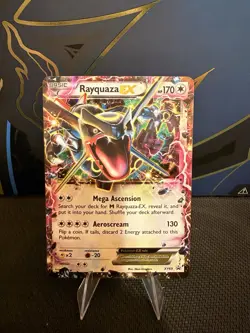 Pokemon TCG Rayquaza EX XY69 Black Star Promo Holo Card 2015 LP Condition - Image 1