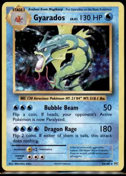 Pokemon Gyarados 34/108 XY Evolutions Holo Rare Card English - Image 1