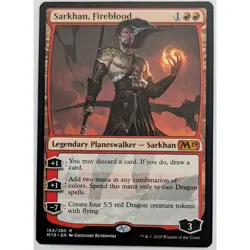 Sarkhan, Fireblood, 2019 Core Set (M19) #154, NM MTG - Image 1