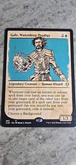Gale, Waterdeep Prodigy (Showcase) Commander Legends: Battle for Baldur's MTG - Image 1