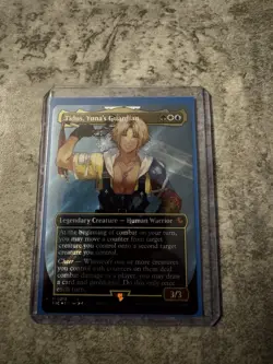 Final Fantasy Tidus, Yuna's Guardian Borderless Surge Foil Magic the Gathering - Image 1