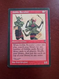 Goblin Recruiter Visions Regular VLP MTG - Image 1