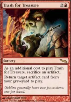 1x Trash for Treasure - Foil Moderate Play MTG Magic - Kid Icarus - - Image 1