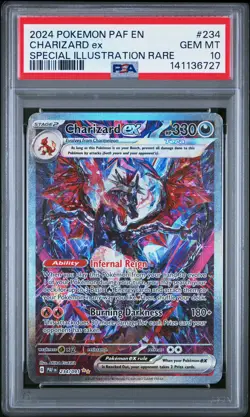 2024 POKEMON PAF EN-PALDEAN FATES SPECIAL ILLUSTRATION RARE CHARIZARD EX PSA 10 - Image 1