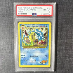 2000 Pokemon Gym Challenge Misty's Gyarados 13/132 Holo Rare Unlimited PSA 8 - Image 1