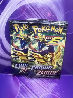 2 x Crown Zenith Booster Pack Bundle Pokemon TCG New & Sealed - Image 1
