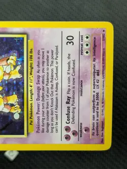 Alakazam 1/102 - Base Set Unlimited Holo Rare Pokemon TCG MP - Image 5