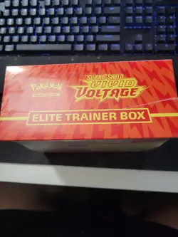 Pokemon TCG Sword & Shield Vivid Voltage ETB Factory Sealed Slight Tear - Image 2