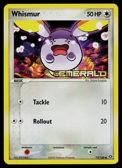 Pokemon Card - Whismur Emerald 73/106 Reverse Holo Stamped - Image 1