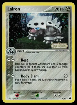 Pokemon Card - Lairon Legend Maker 38/92 Uncommon Reverse Holo Stamped - Image 1