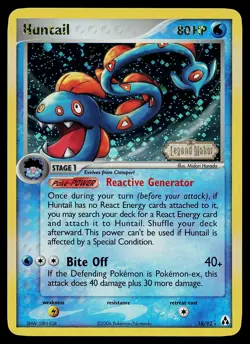 Pokemon Card - Huntail Legend Maker 18/92 Rare Reverse Holo Stamped - Image 1