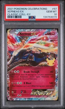 2021 Pokemon Celebrations Classic Collection Xerneas EX #97 PSA 10 - Image 1