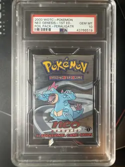 Pokemon TCG 1st Edition Neo Genesis Feraligatr Booster Pack PSA 10 Holy Grail 🧼 - Image 1