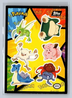 1999 Topps Pokemon TV Sticker Lapras Scyther Clefairy Gloom Mankey Snorlax - Image 1