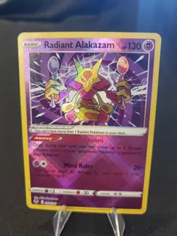 Radiant Alakazam Silver Tempest Ultra Rare Pokemon TCG 059/195 Sword & Shield - Image 1