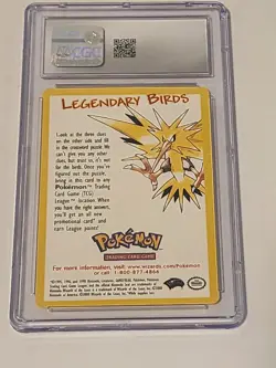 Articuno, ZAPDOS Legendary BIRDS Cgc 8.5 POKEMON TCG Vintage Wizards Ofthe Coast - Image 2
