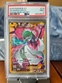 2016 Pokemon XY Steam Siege Gardevoir EX Full Art #116 Secret Rare PSA 9 MINT - Image 1
