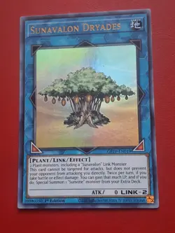 Yugioh - Sunavalon Dryades Ultra Rare 1st Edition GFTP-EN019 LP - Image 1