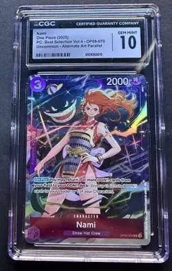 One Piece 2025 Gengar NAMI OP09-070 Best Selection vol.4 PSA 10 English - Image 1