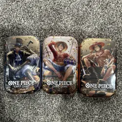 One Piece Tin Pack Set Vol 2 Set of 3 | TS-02 OP-13 | Factory Sealed | Bandai | - Image 1