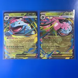 Mega Venusaur EX Lot Full Art 155/132 & Base Ex 003 ENGLISH Pokemon TCG Cards - Image 1