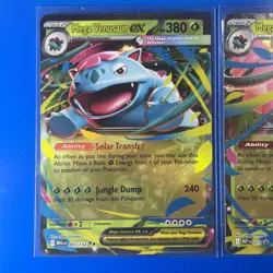 Mega Venusaur EX Lot Full Art 155/132 & Base Ex 003 ENGLISH Pokemon TCG Cards - Image 2