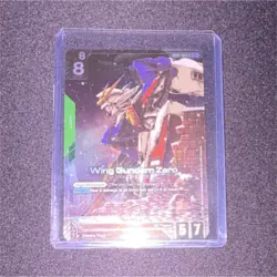 Bandai Wing Gundam Zero Foil Unit Card Gundam War TCG G001-024 English - Image 1