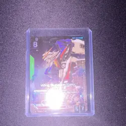 Bandai Wing Gundam Zero Foil Unit Card Gundam War TCG G001-024 English - Image 2