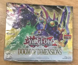 YUGIOH DOOM OF DIMENSIONS BOOSTER BOX 1ST EDITION 24 PACKS 9 CARDS PER PACK - Image 1