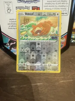 Pokemon Bidoof 059/078 Pokemon GO Peelable Ditto Reverse Holo English Card - Image 1