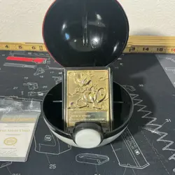 Pokemon # 150 Mewtwo Trading Card 23K Gold Plated 1999 Burger King w/ COA & Ball - Image 3